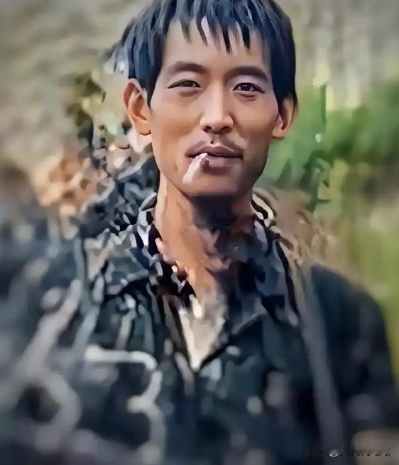 1988年，两山轮战期间，刚刚从战场上下来的英雄连长邱枢，此时他背着冲锋枪，腰上