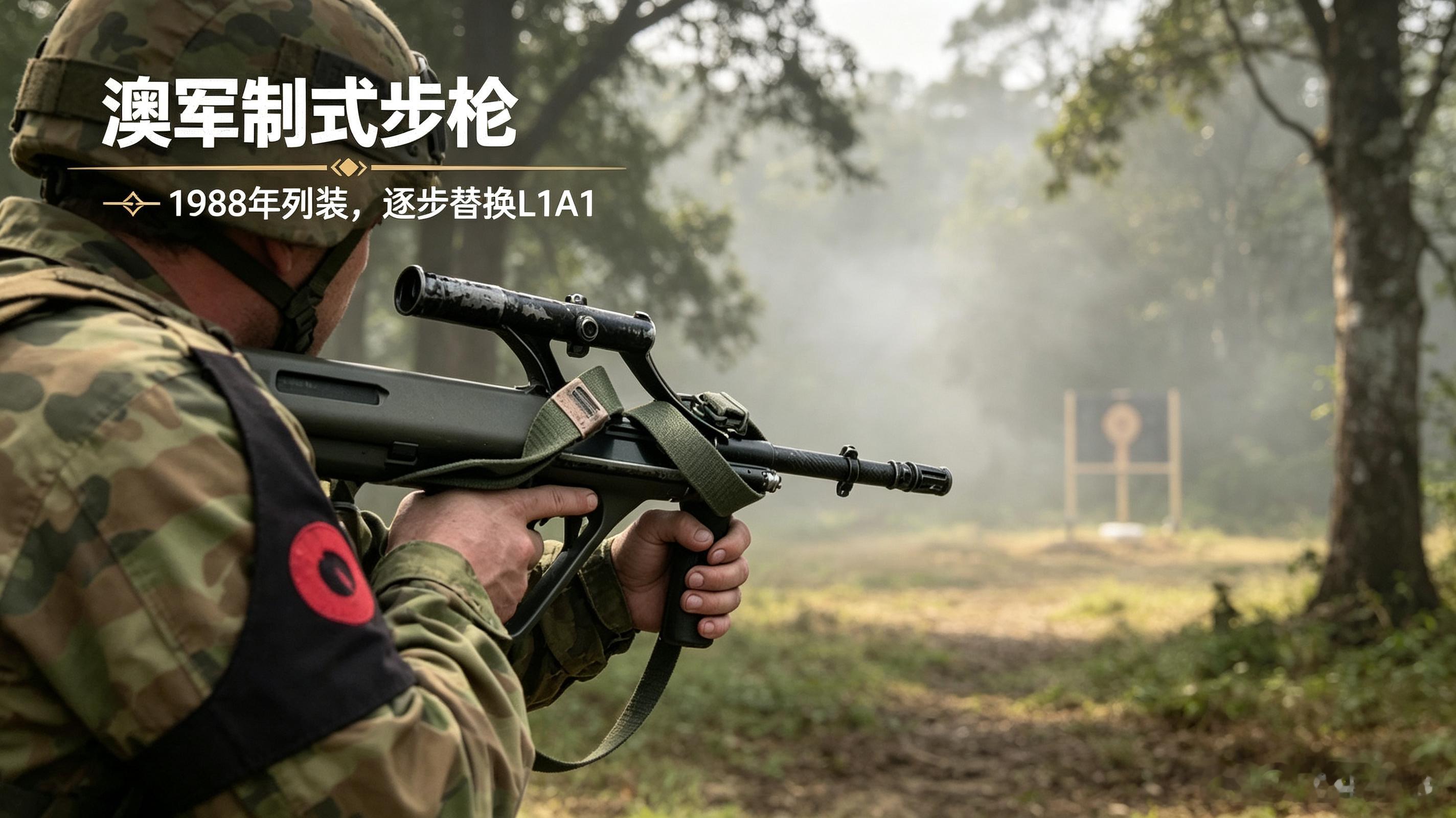 这就是澳大利亚的F88奥斯特耶突击步枪，它并非完全自研，而是获得奥地利斯太尔AU