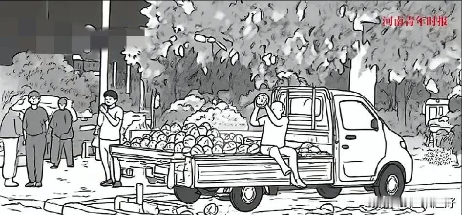 只要醉汉在，西瓜就不愁卖!发生在四川省自贡市荣县一个小区门口的醉汉砸西瓜事件，