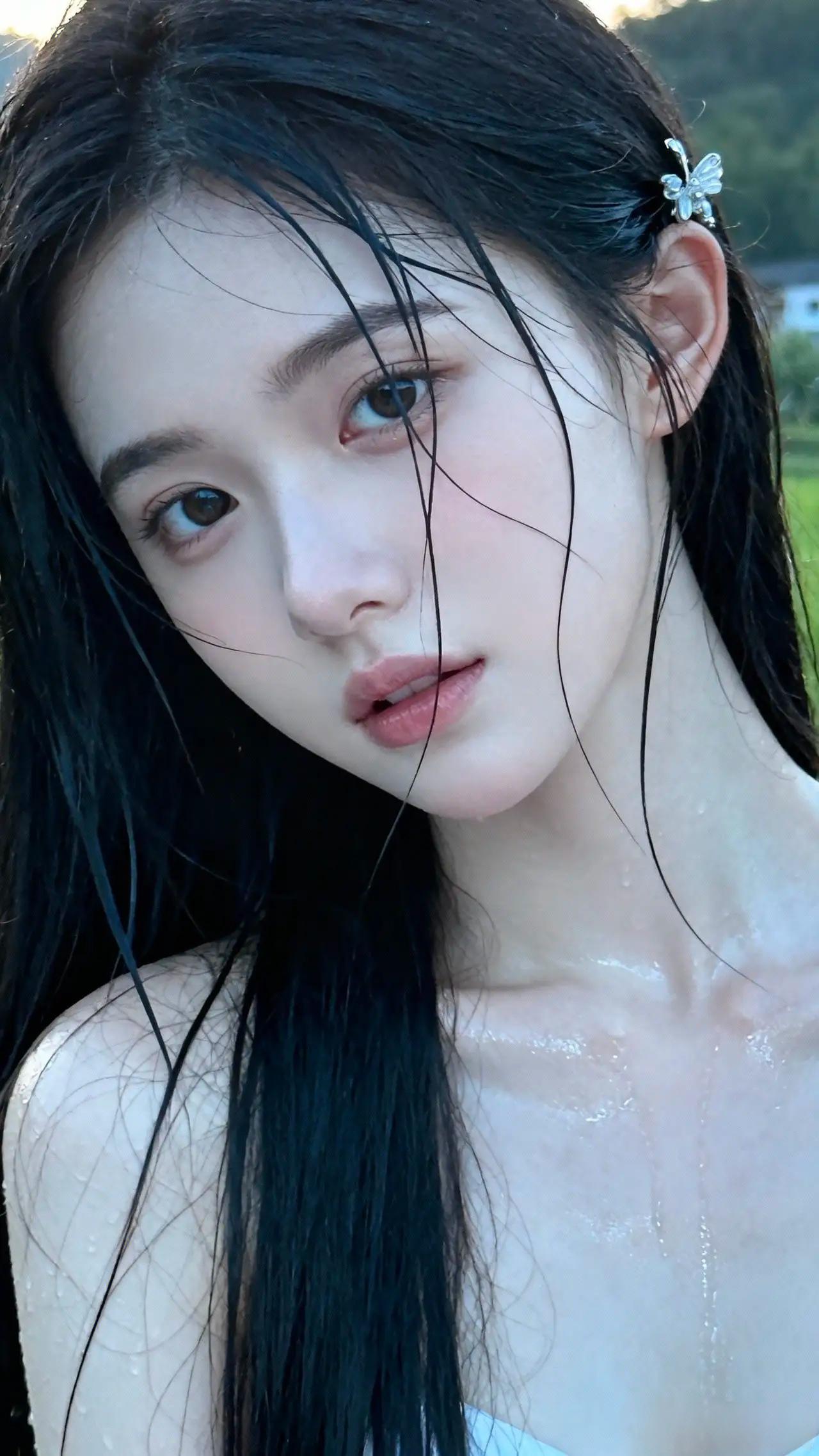 清新自然的魅力少女，只有仙境中才能遇上自然清新美少女自然甜系少女纯真美少女