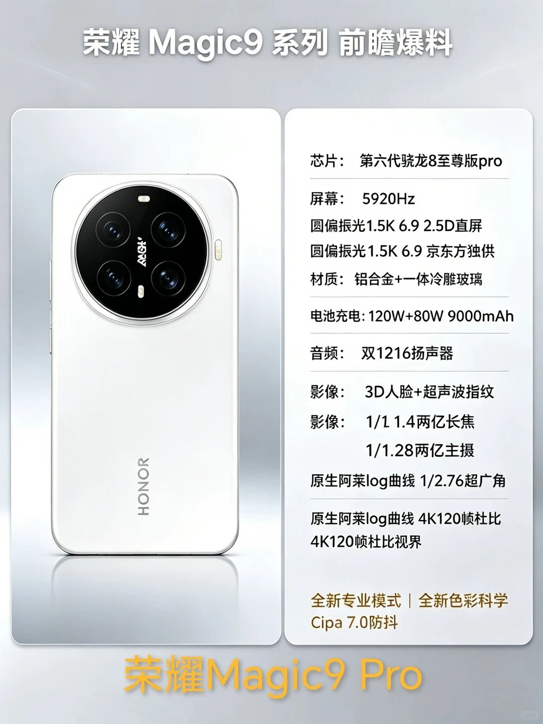荣耀Magic9系列这次是直屏，直屏都是直屏
