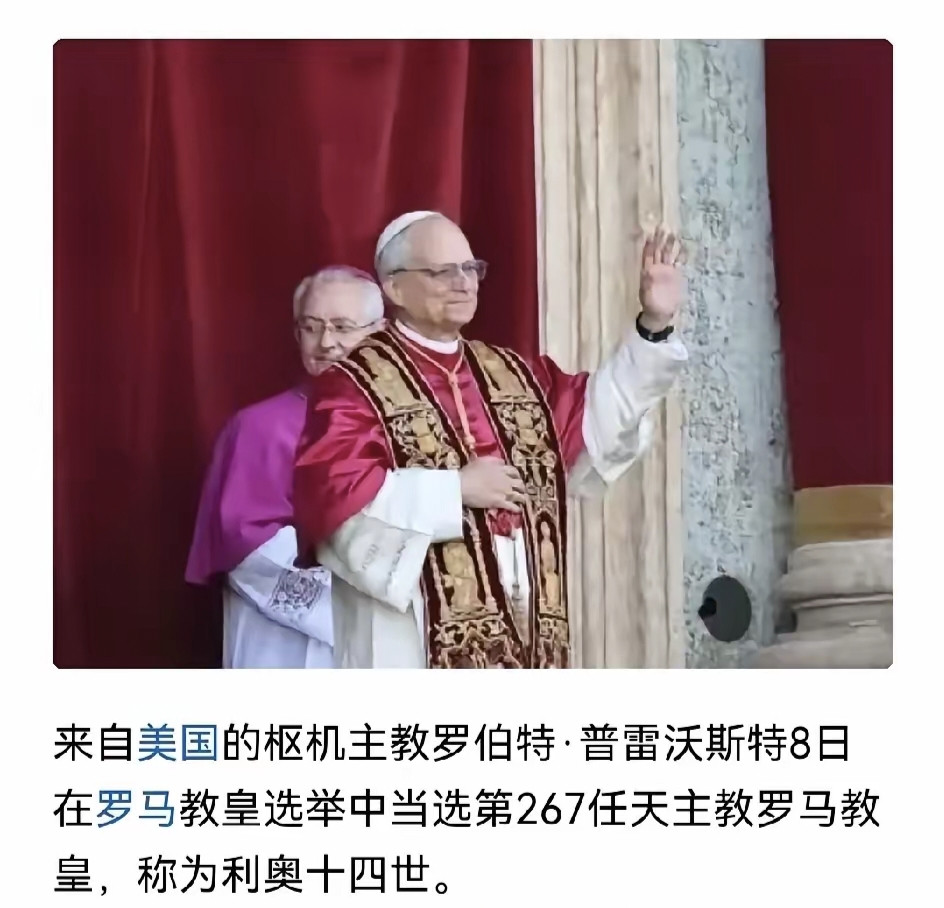 这教皇动作选的有点快啊，白天还在冒黑烟呢，半夜就出结果了，美国人当教皇，上任以后对欧洲大规模绿化问题