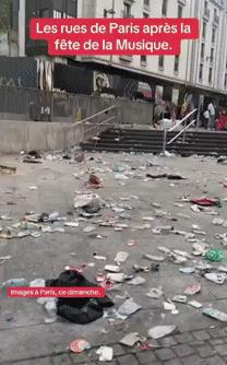 这是法国音乐节后的场地，欧洲网友对此的评价是：整体素质崩塌的一代2025年的巴