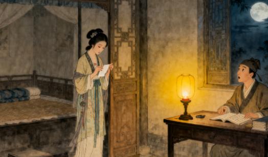 明成化年，王华因参加会试借宿一富翁家中，富翁年高无子，晚上便让一美貌小妾去求王华