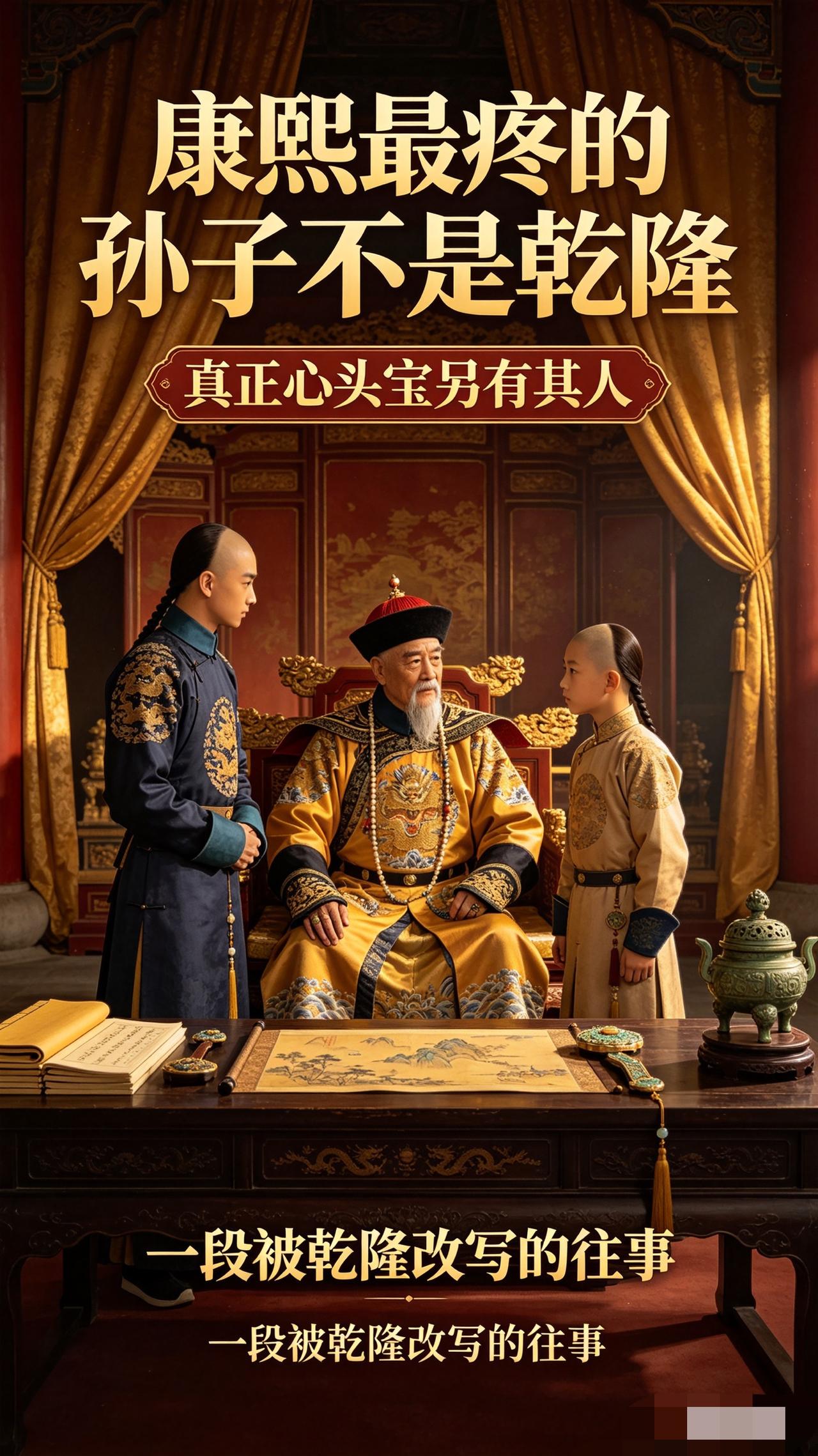 乾隆反复吹嘘的爷孙情深，其实水分很大，康熙心中另有偏爱之孙看多了清宫影视剧，