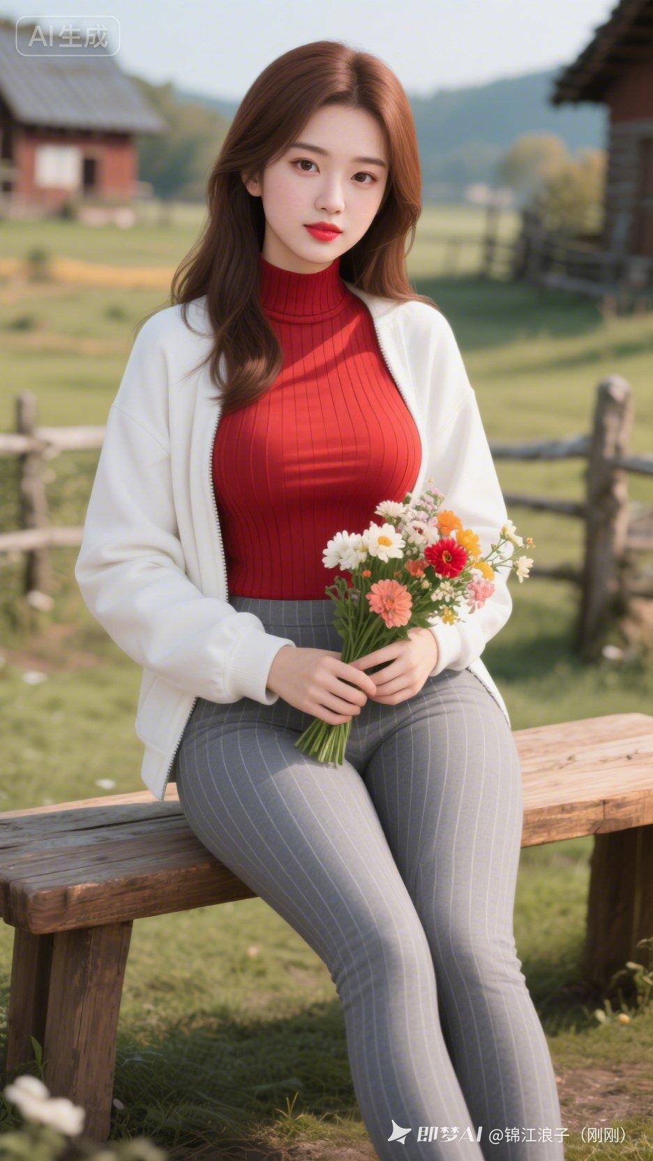 秋日野餐穿搭指南，红白相间，自然清新！