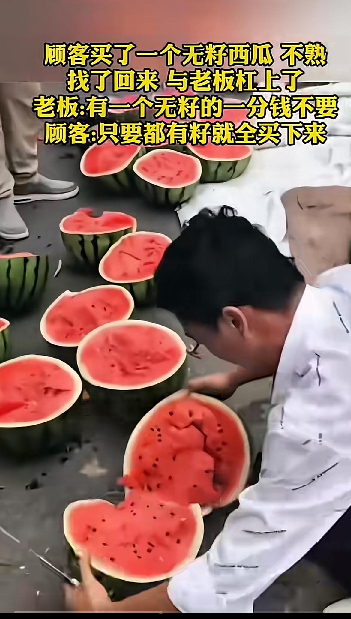 无籽西瓜总能带来不少惊喜和搞笑事儿。很多人以为无籽西瓜是转基因或打了激素，其实它