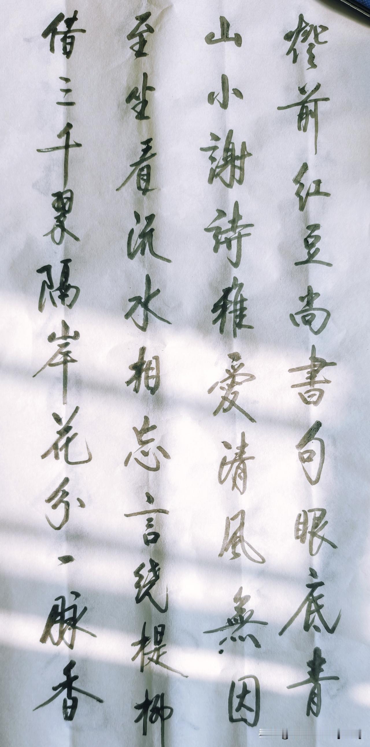启功书法学习交流打卡报到，这是一幅书法作品，字迹优美。