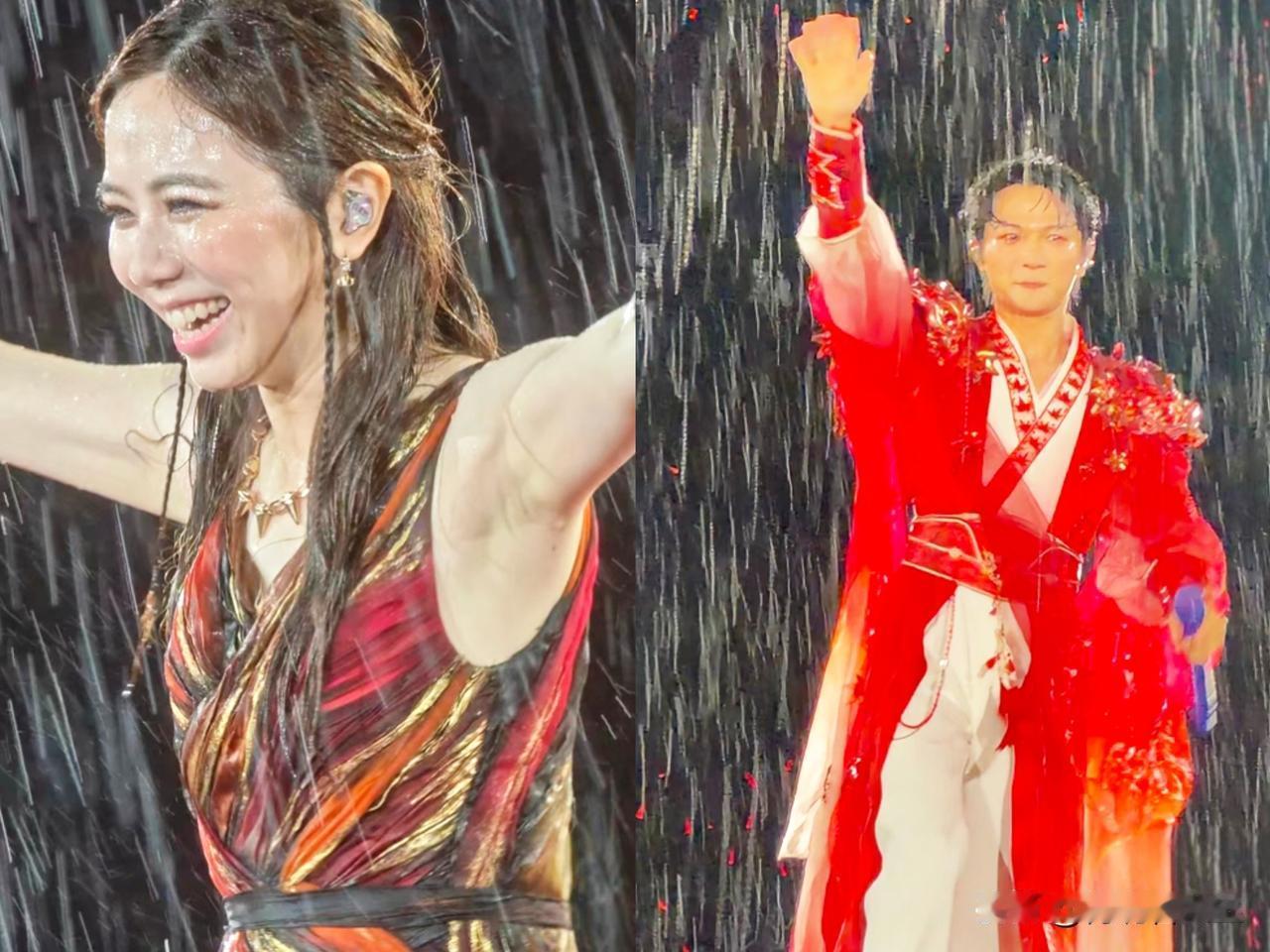 看着邓紫棋和周深在雨里的那几场演出，说实话，心里挺不是滋味的。邓紫棋在深圳，
