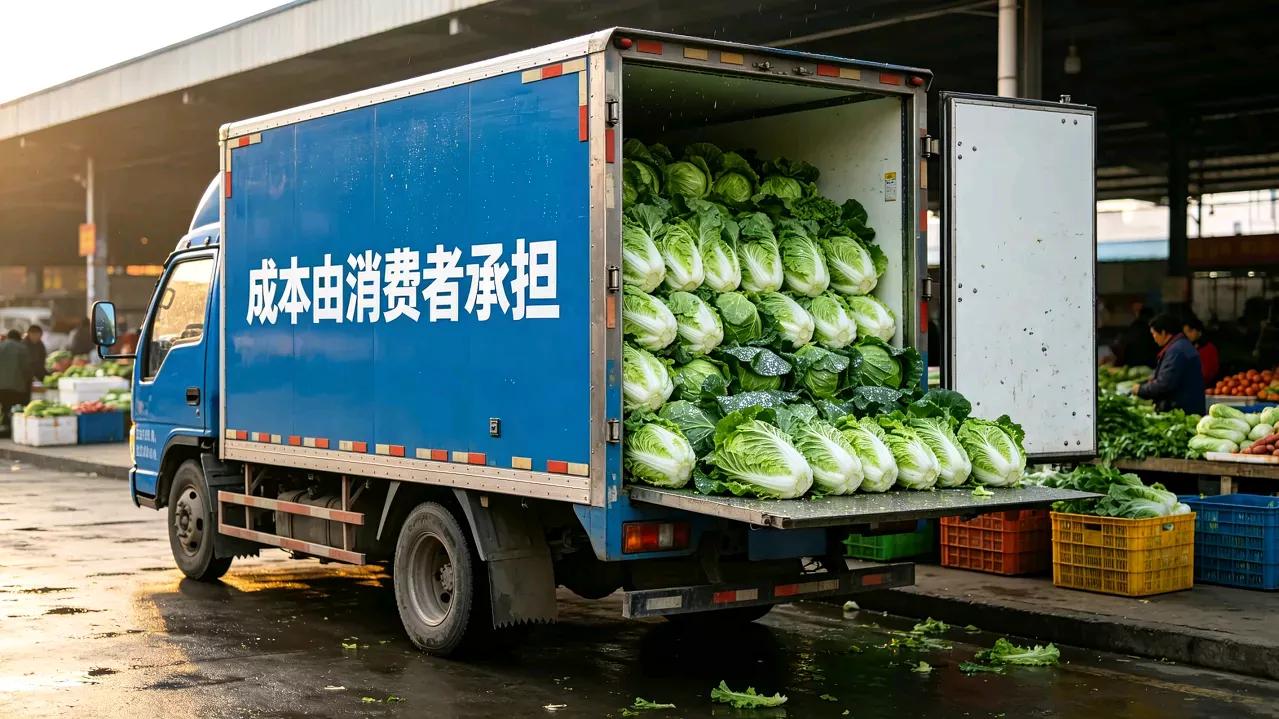大白菜沾甲醛，这事确实让人上火。你想想——一棵白菜，从河北地里拔出来，装车，