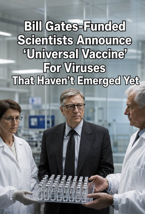 比尔·盖茨资助的科学家们正在开发针对尚未出现的病毒的“通用疫苗”💉当世界被战争