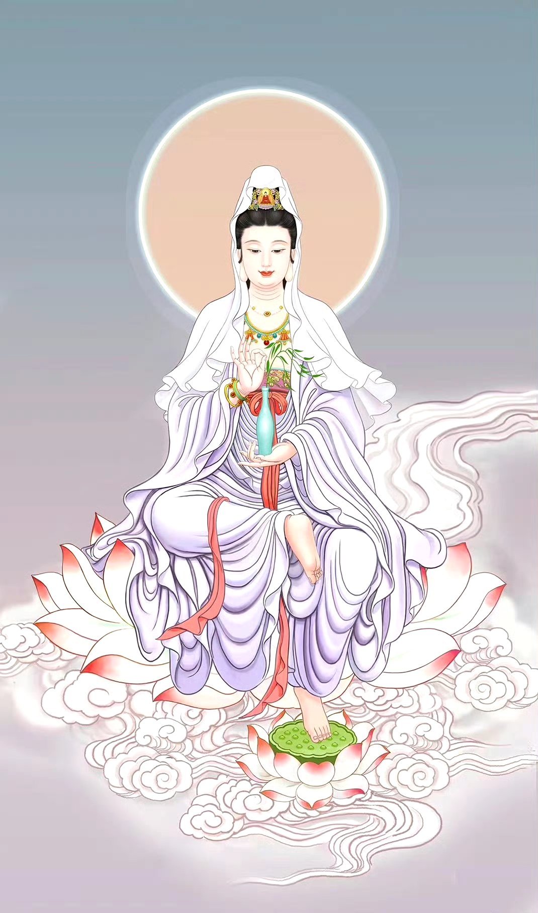 “农历六月十九，观世音菩萨成道日。”愿菩萨保佑平安健康，事遂所愿许个愿！所愿皆所