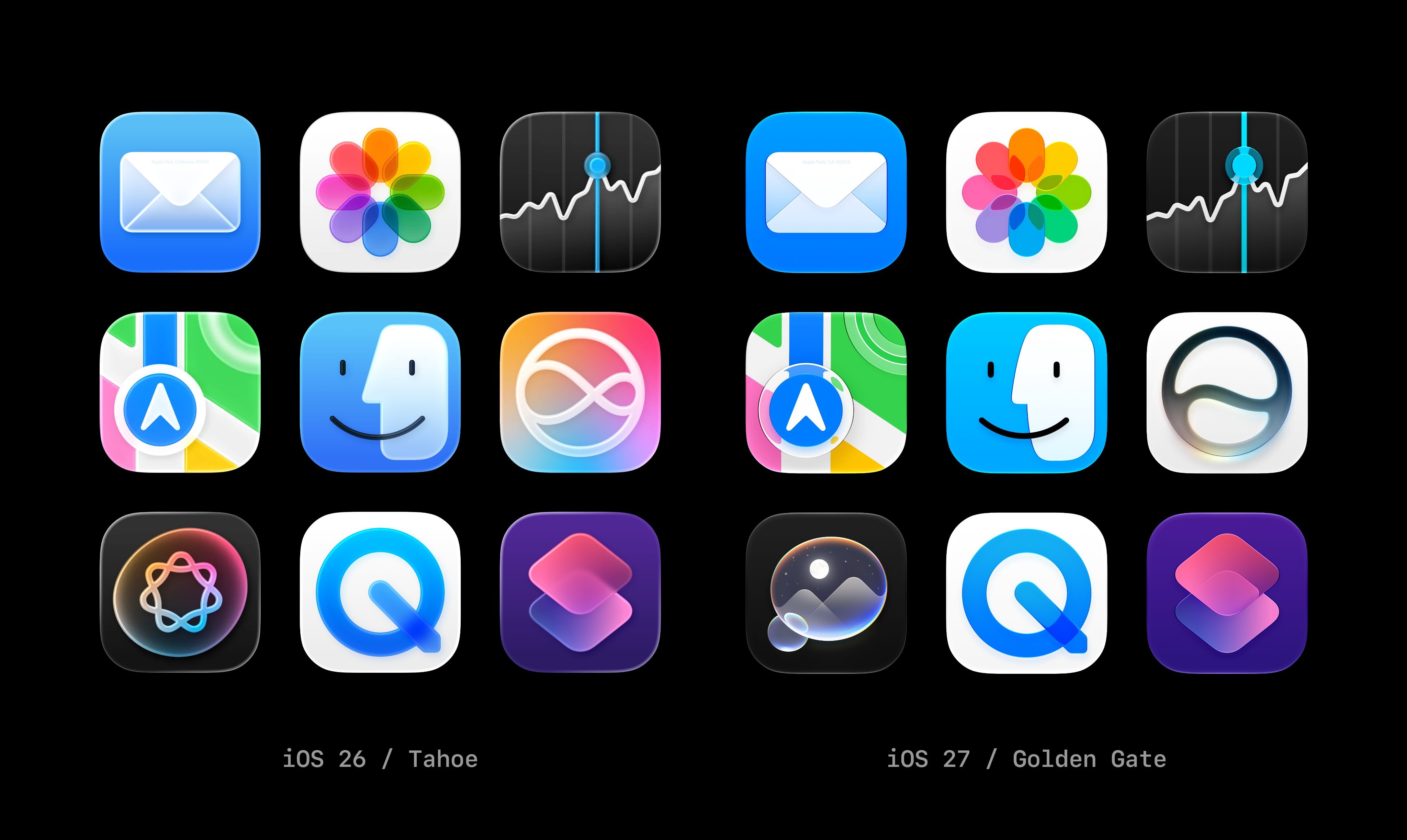 【iOS27使用更清晰的LiquidGlass图层重新设计了Appl
