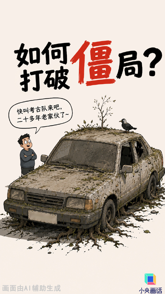 【#央视网评僵尸车治理该动真格了#】#僵尸车霸占公共道路该清了#你家小区里有没