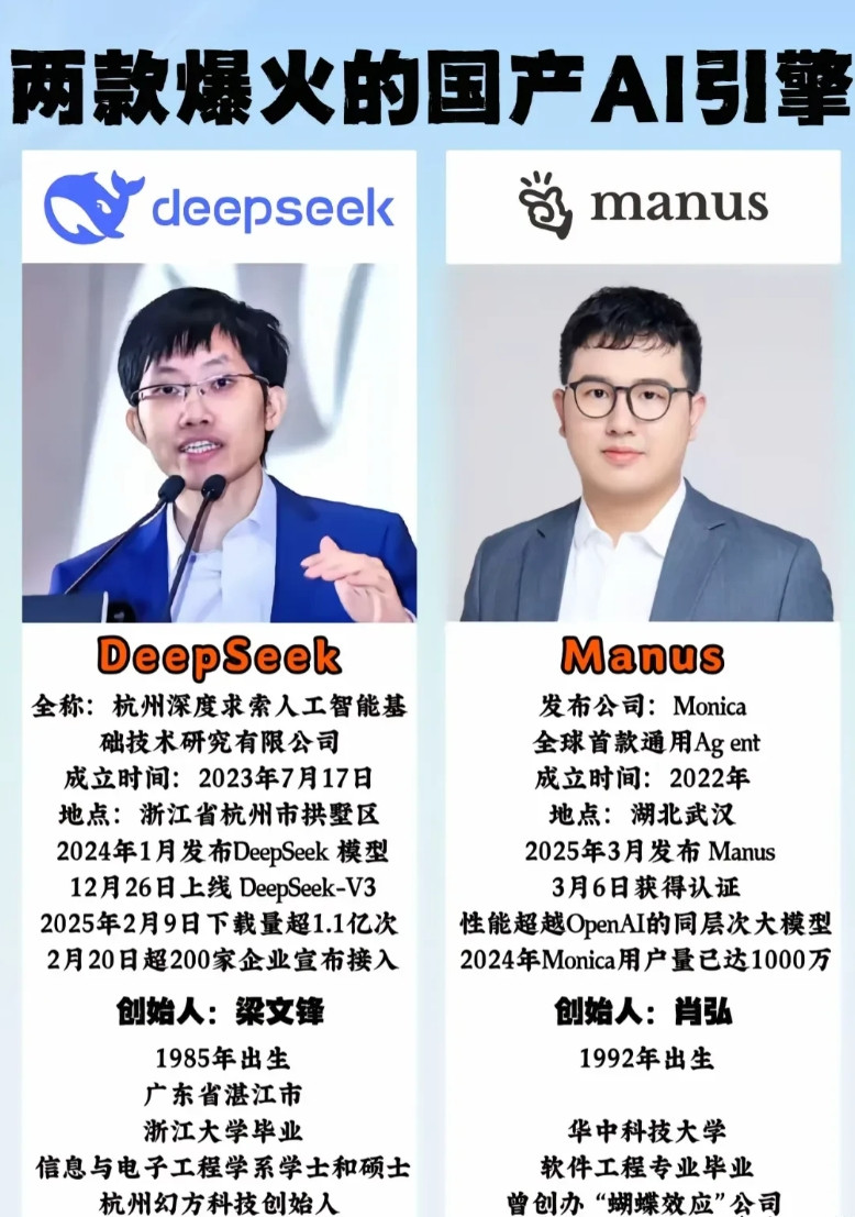 我以为deepseek的梁文峰已经够牛了没想到还有黑马Manus横空出世