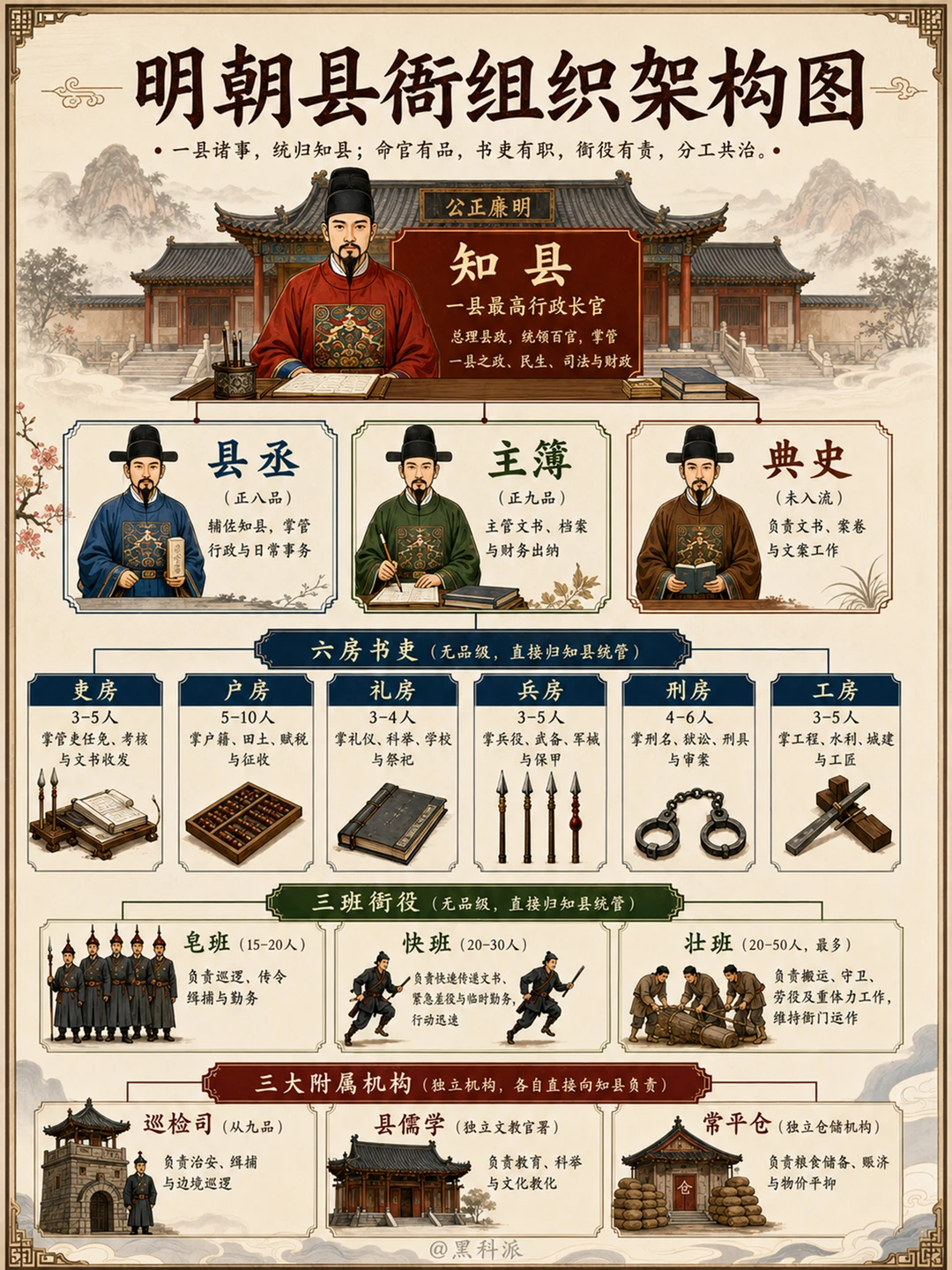 明朝县衙的组织架构