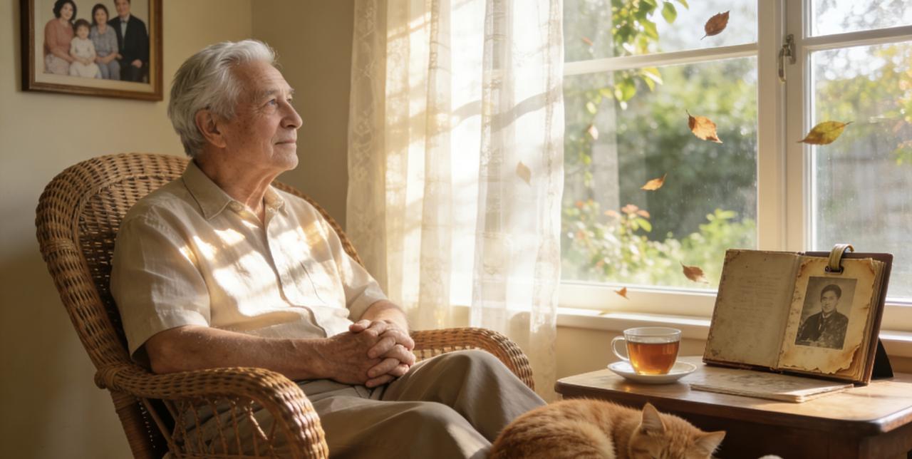 人到晚年，亲情，陪伴，都是虚的，最后能给你兜底的，就两样东西。一是健康的身体