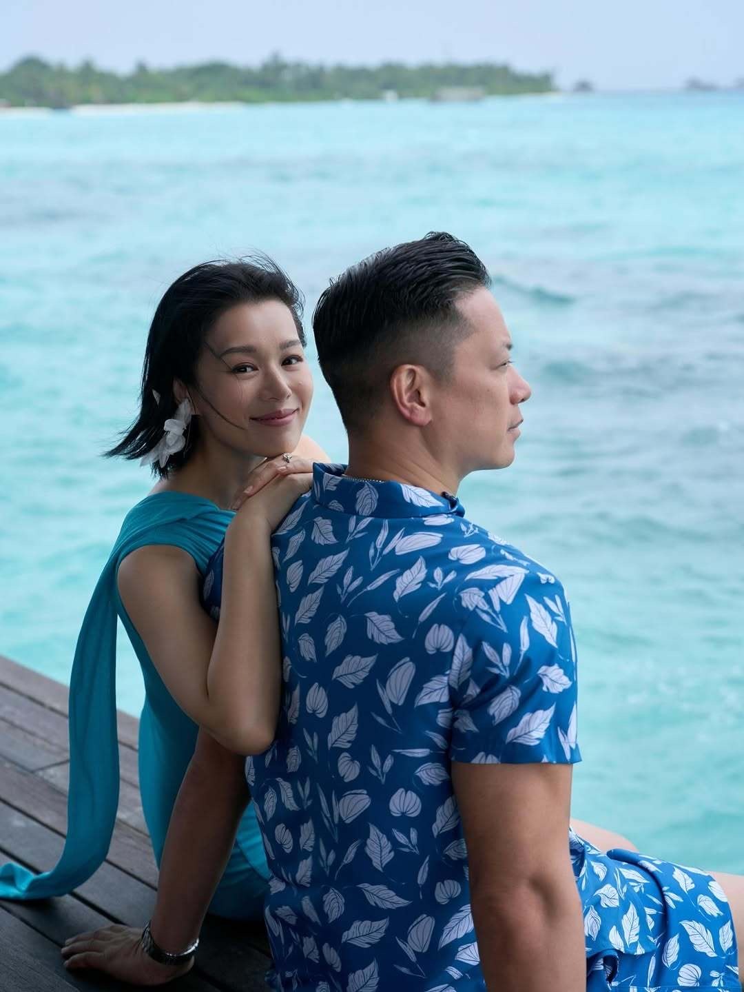 胡杏儿一家五口马尔代夫度假🏖️​​​