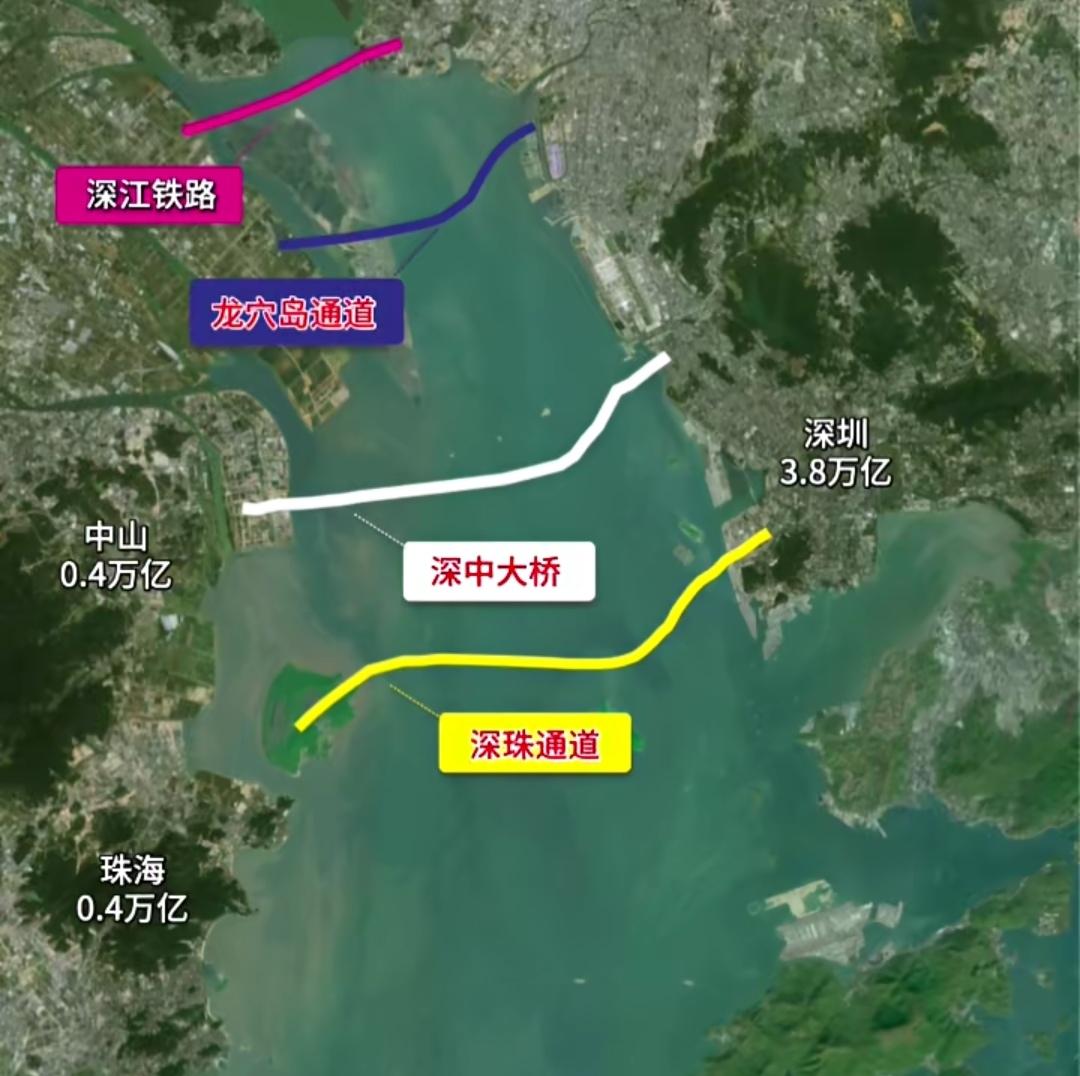 深圳狂砸500亿，为何要执意向西跨海？🌉深中通道、深江铁路、深珠通道和龙穴岛