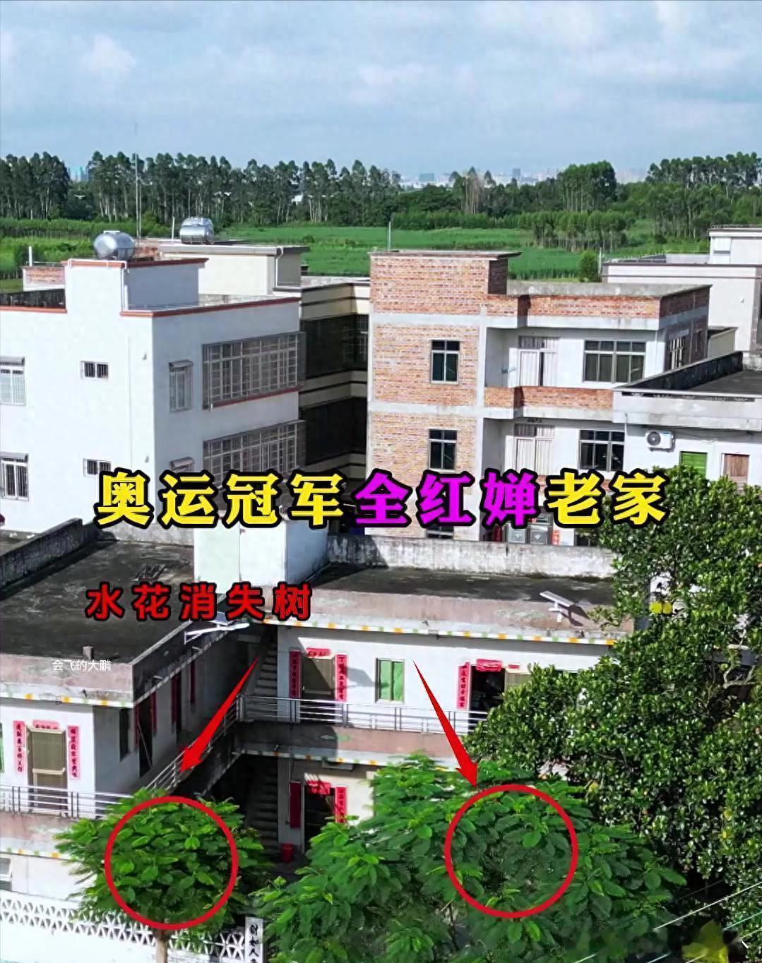 全红婵父亲喜事多，店门口设“冠军广场”标志，成游客首选打卡点