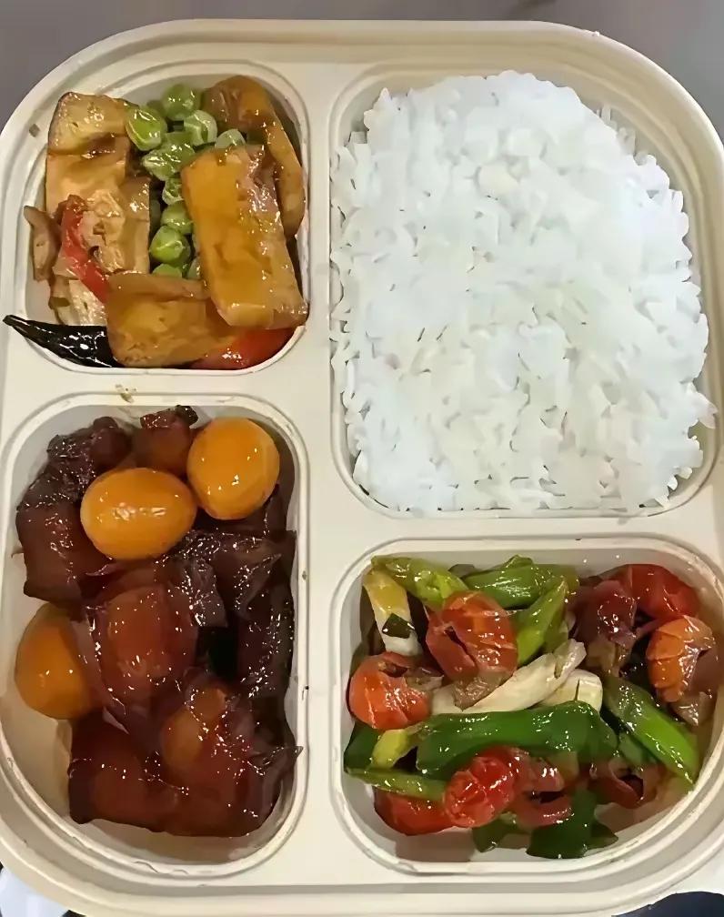 大家都说高铁上的盒饭贵，看着盒饭质量也不错，跟路边卖的盒饭要好出很多，贵一点可以