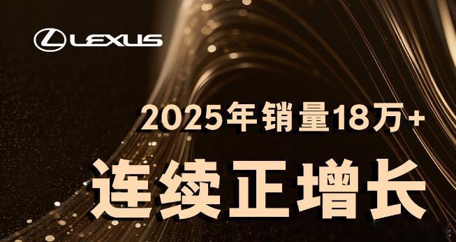 刚刚，雷克萨斯公布了2025年在中国的新车销量，是进口豪华汽车品牌中唯一实现正增