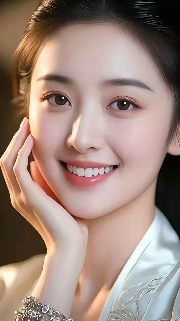 温柔甜美的笑容，如春风般温暖人心。🌸💖