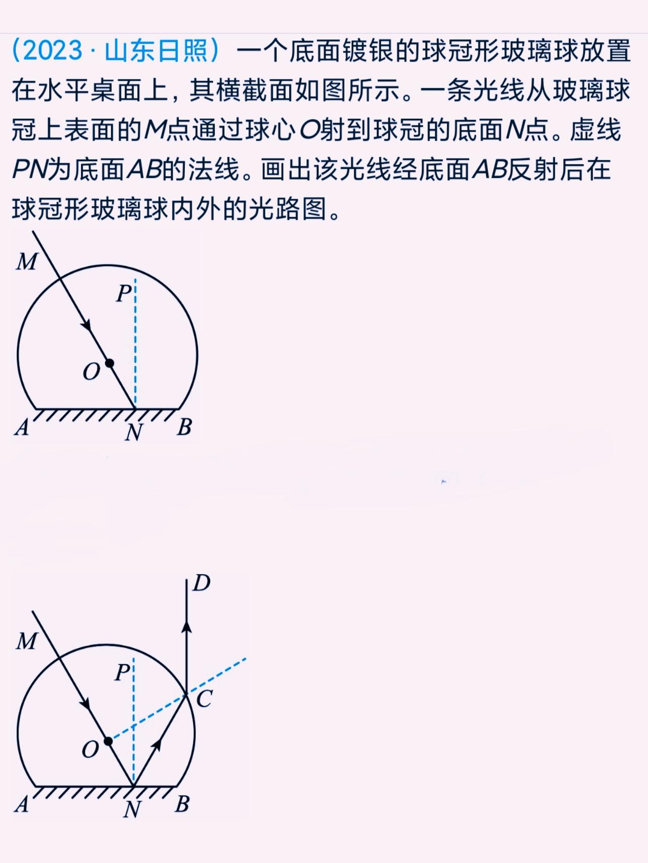 同学们好！下面我们来分享一道光学作图题。这道题有一定难度，不过只要结合数学