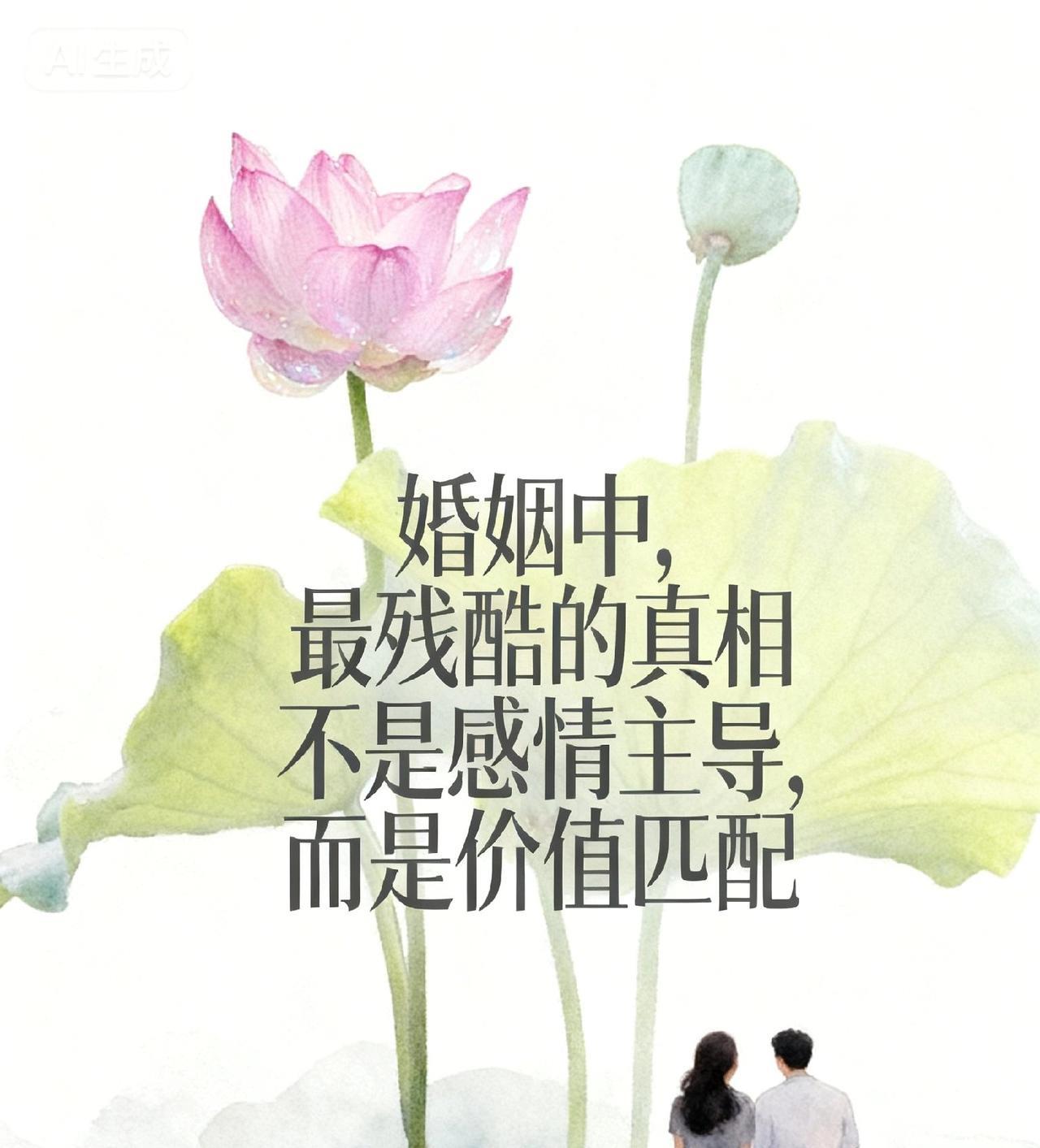 婚姻中，最残酷的真相，不是感情主导而是价值匹配关系的本质，是价值守恒。你以为