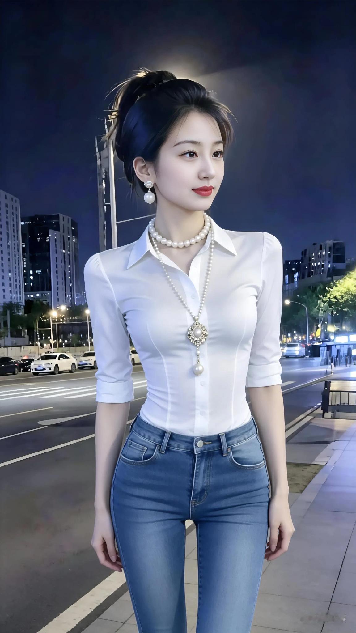 美女白衬衫穿搭，风格独特，别出心裁，一股清新脱俗的味道！白衬衫裙穿搭白衬