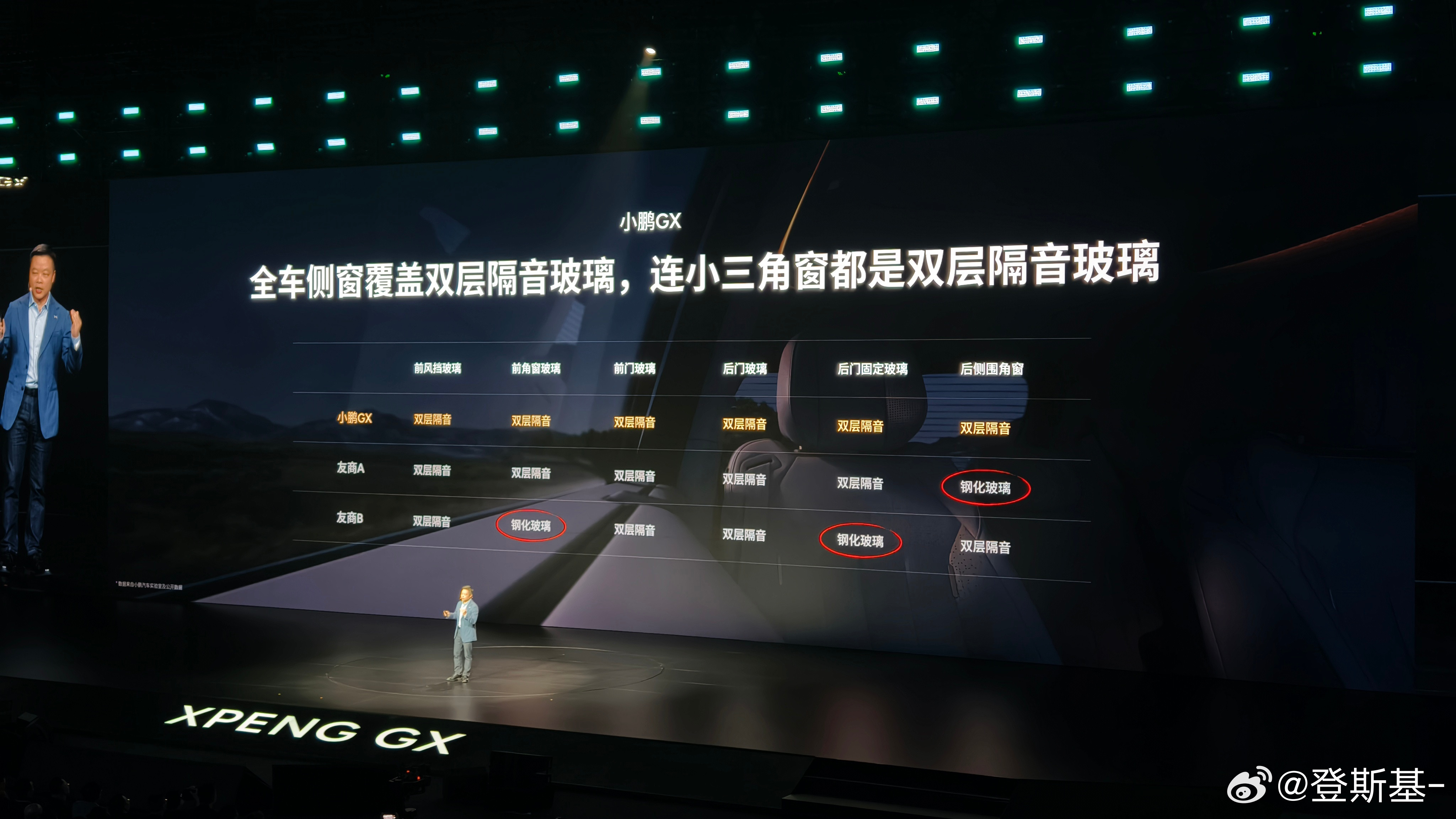 双层隔音玻璃不稀奇，稀奇的是小鹏GX连后角窗都用上双层隔音。常言道，非要砸车窗的