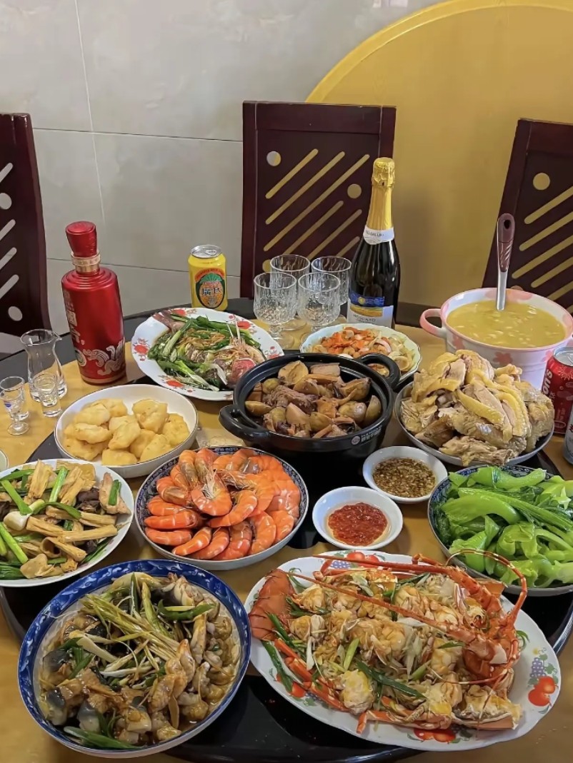 提前过中秋节，简单喝点