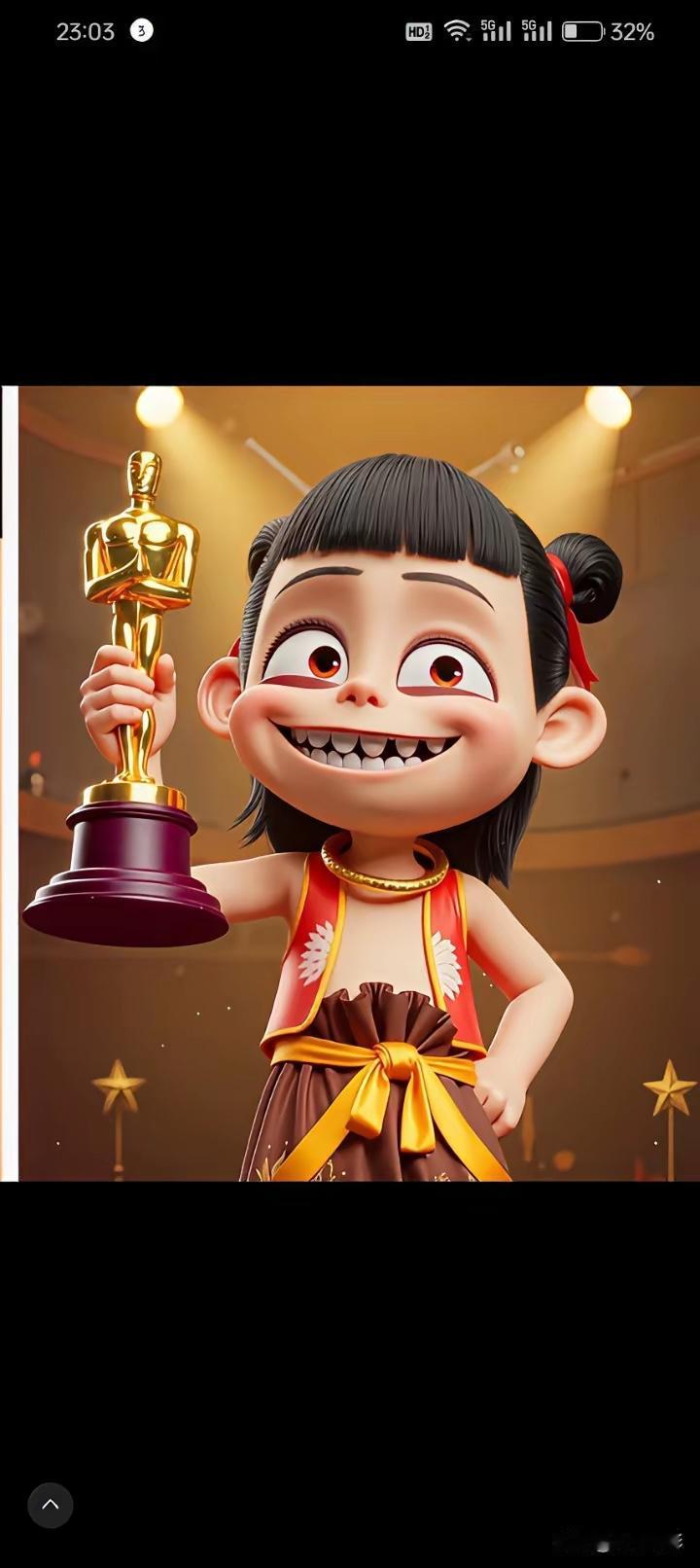 哪吒没来领奖颁奖典礼的聚光灯第三次扫过嘉宾席角落时，主持人终于轻声说了句：“