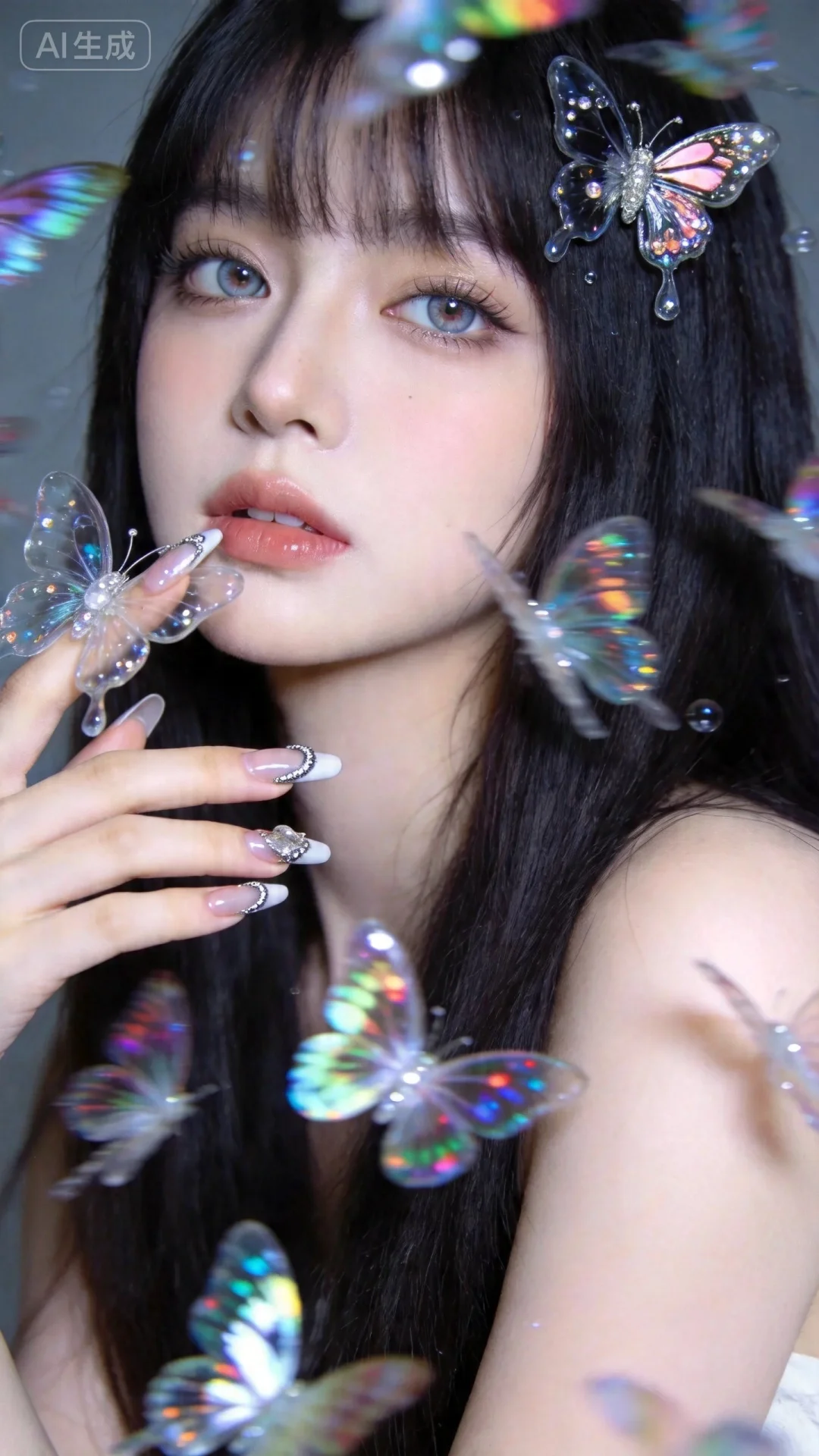 一位长发及腰、模样似洋娃娃般可爱的女生。构图随意却尽显生活中的绚丽日常...