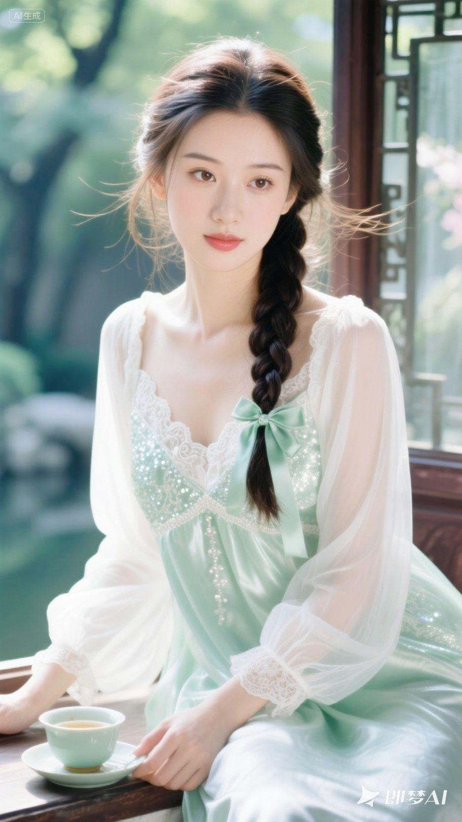 即梦AI 每日分享 唯美 国风古韵 清纯甜美