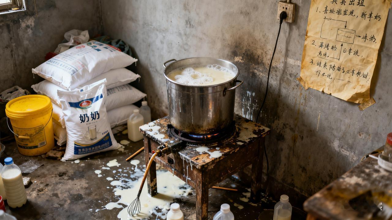 县城出租屋造假奶：宝宝喝的是淀粉+奶精？凌晨四点，河南中牟城郊的出租屋还亮