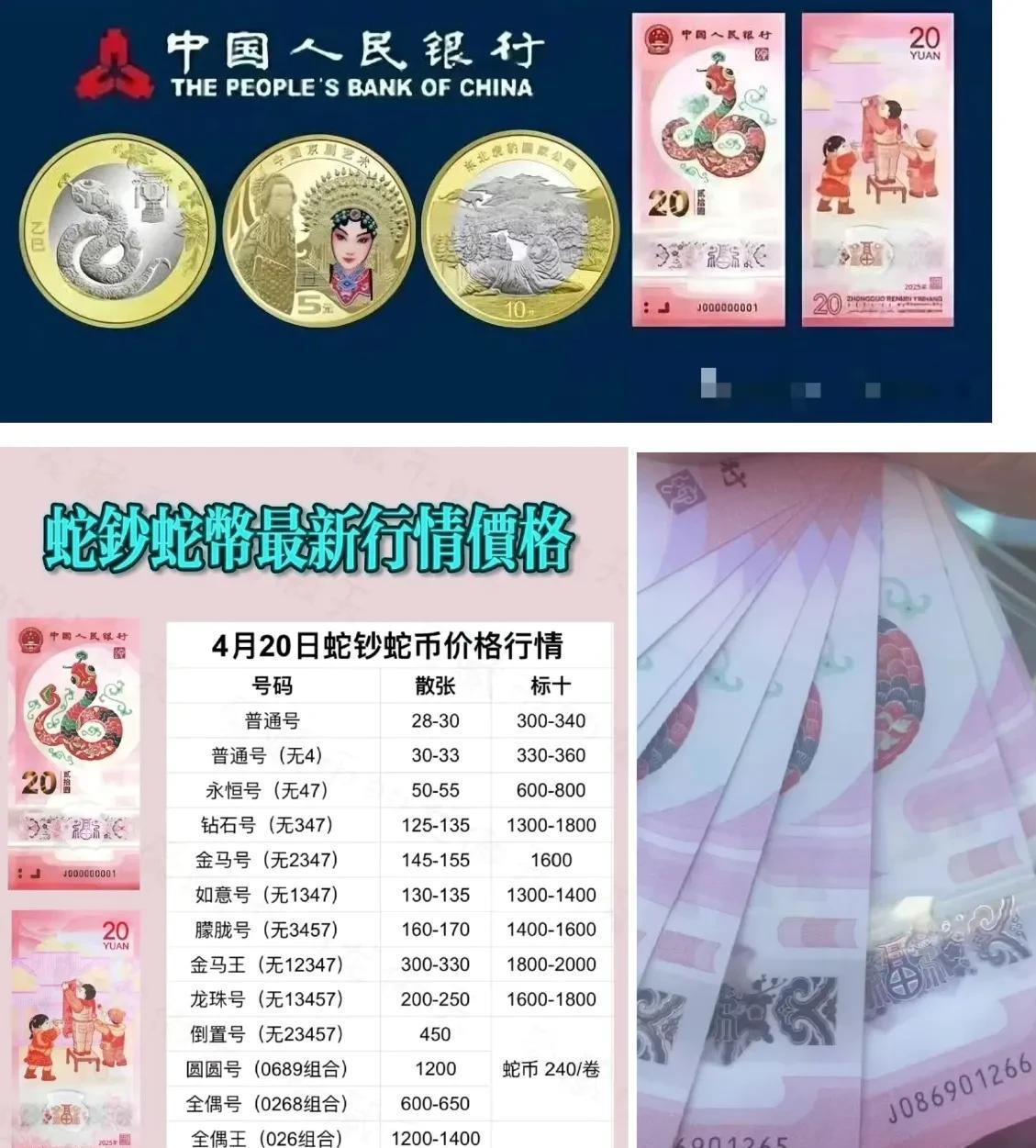 搞不懂，为啥都在抢纪念币？去年是龙钞，今年是蛇钞，明年就是马超！昨天晚上朋