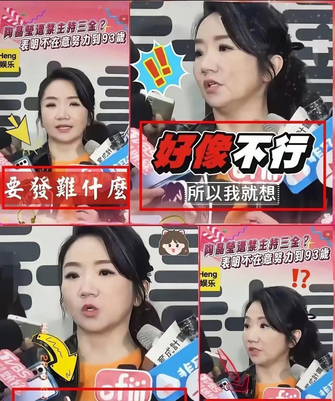 陶晶莹因失业而愤怒，她不愿公开表态，认为艺人有权保持沉默，不应被强迫就两岸问题发