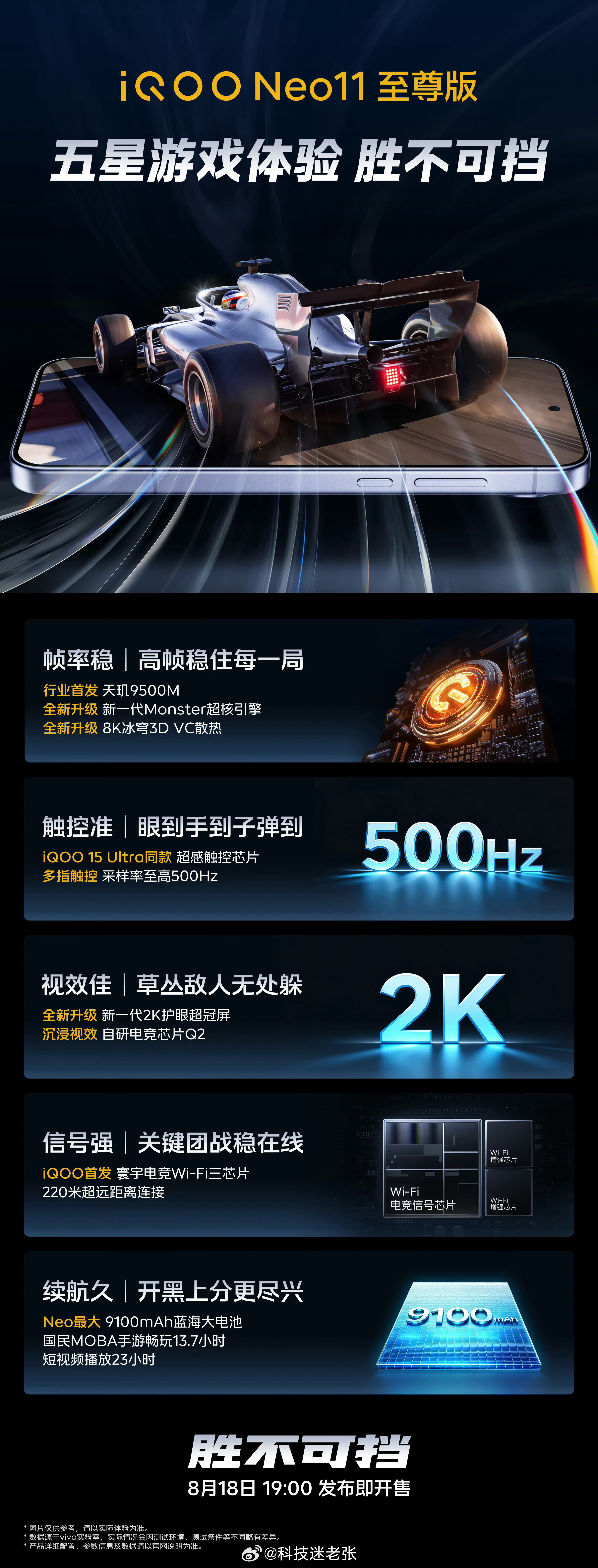 iQOONeo11至尊版①行业首发天玑9500M②触控准：Ultra同款触控