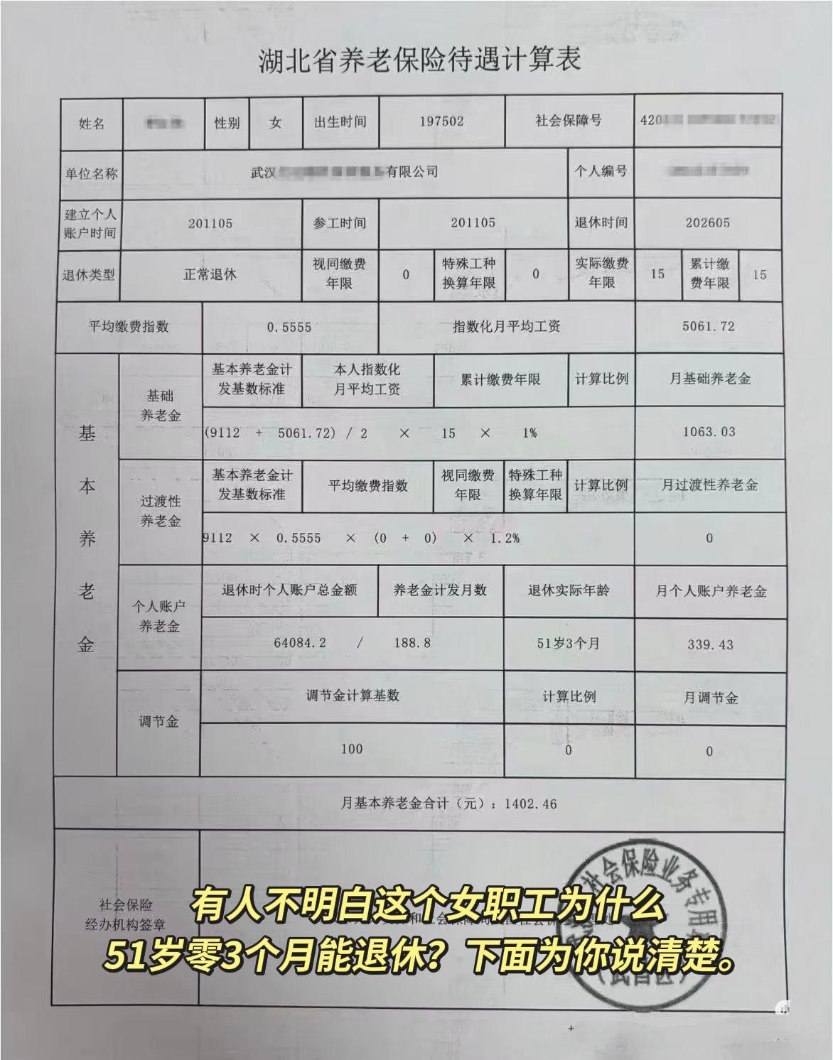 有人不明白这个女职工为什么51岁零3个月能退休？下面为你说清楚:2025年起实