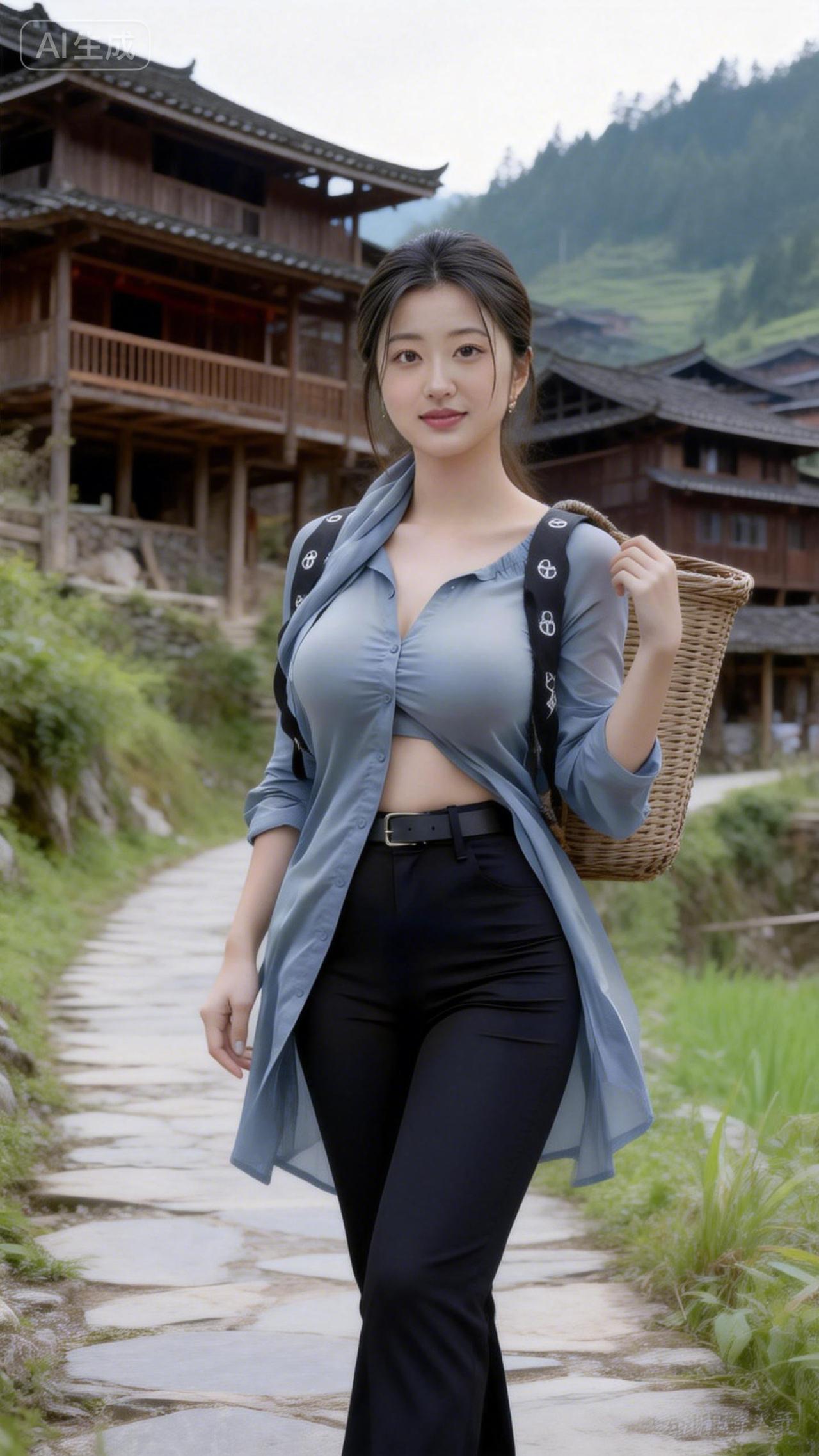 寨中烟火，山野温柔车辙碾过最后一段山路，湘西的古寨便撞进了眼里。青山像张开