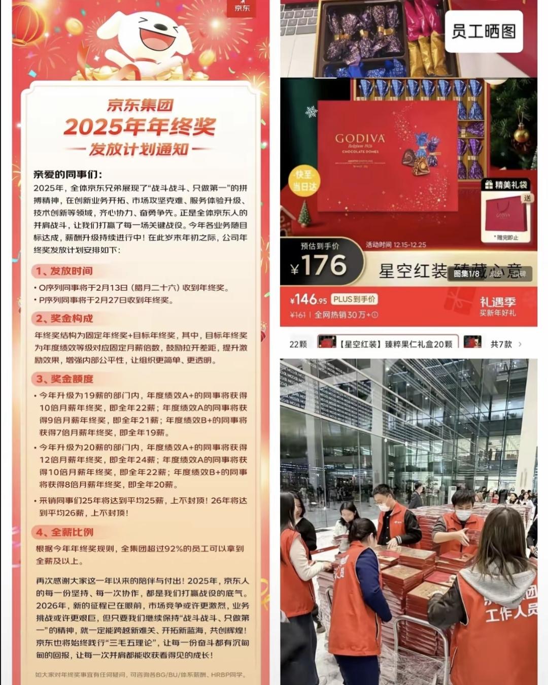 12月25号那天，网上突然传开京东的年终奖方案。我本来没在意，结果刷朋友圈发现好