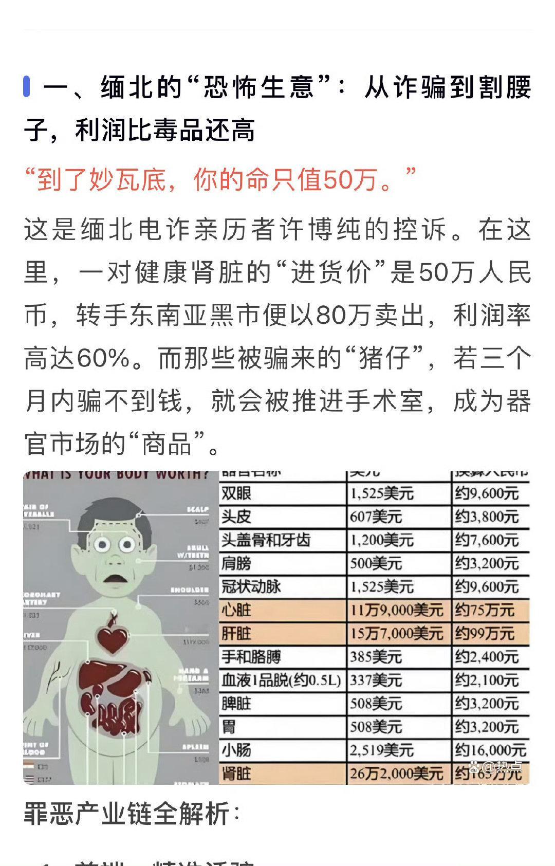 主要还是我们在值钱了[捂脸哭]知道你在缅北值多少吗？#彻底清除东南亚诈骗园区基本做不到#​