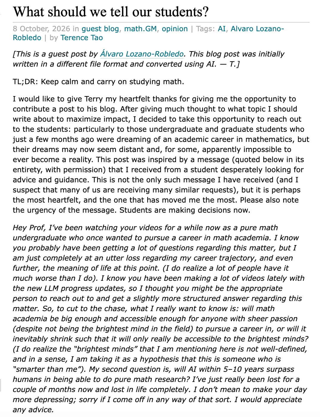 AI时代，数学家出局了吗？