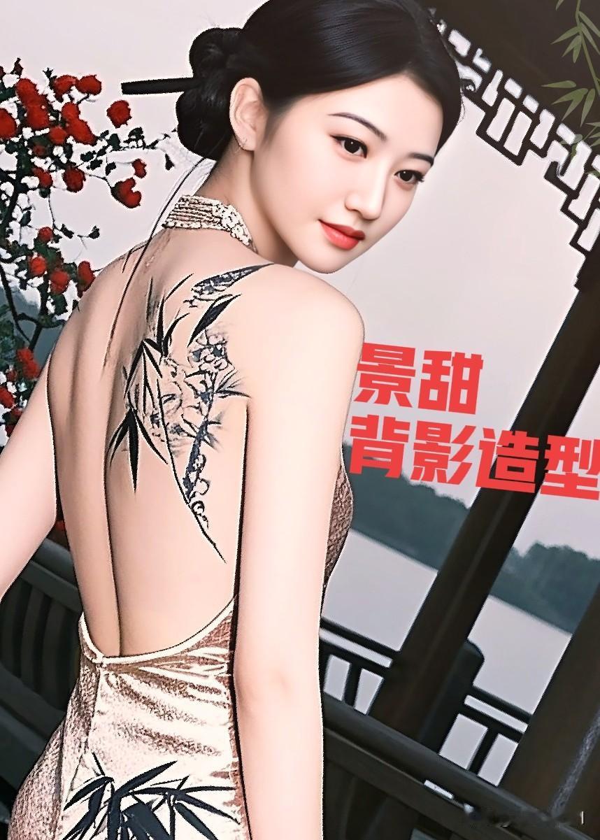 景甜背影造型惊艳绝伦气质优雅性感妩媚让人眼前一亮明星女明星气质女明星