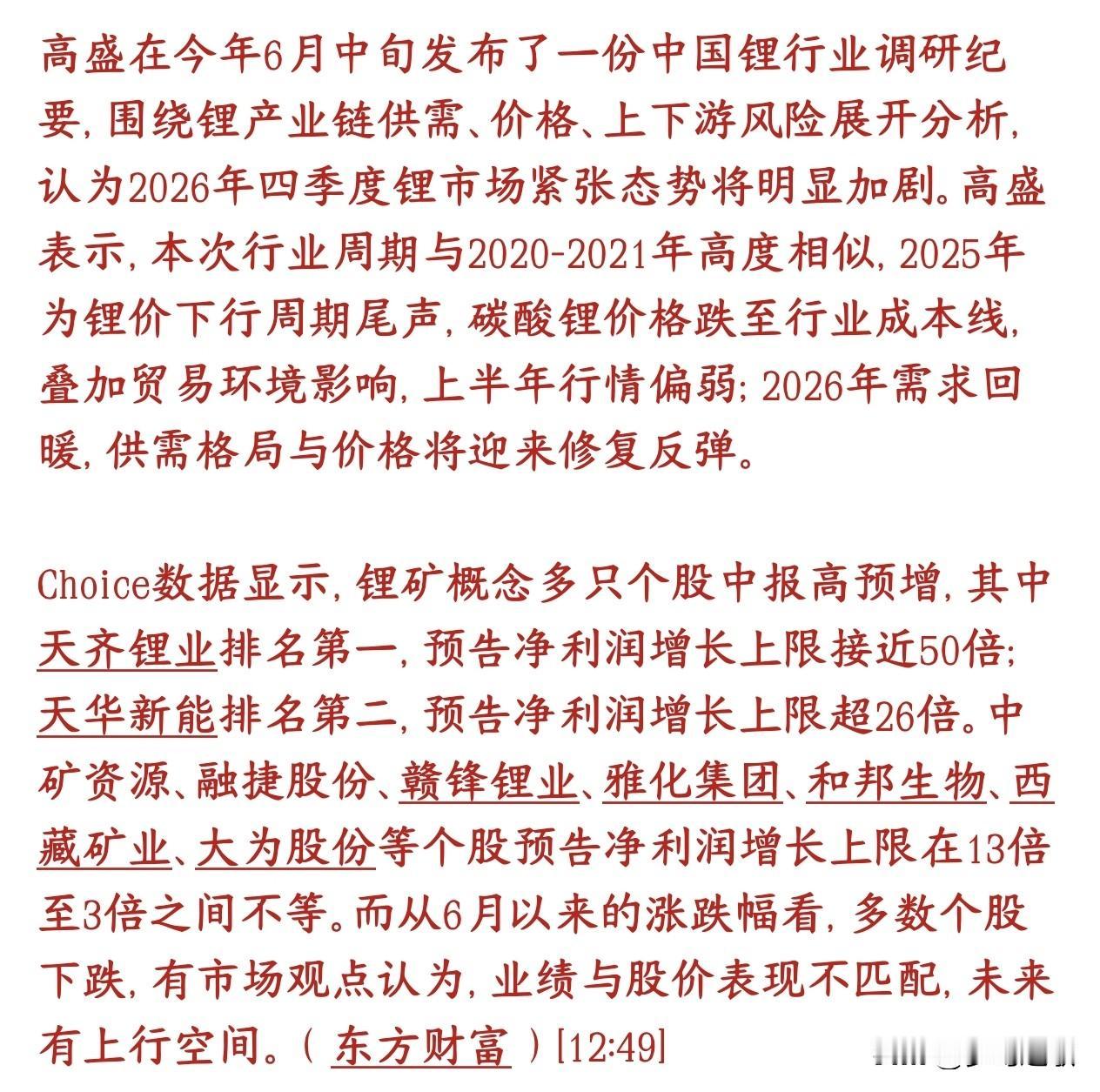 今天锂矿板块大涨是有原因的，可能会接力科技股的主线行情今天锂矿板块大涨，不少股