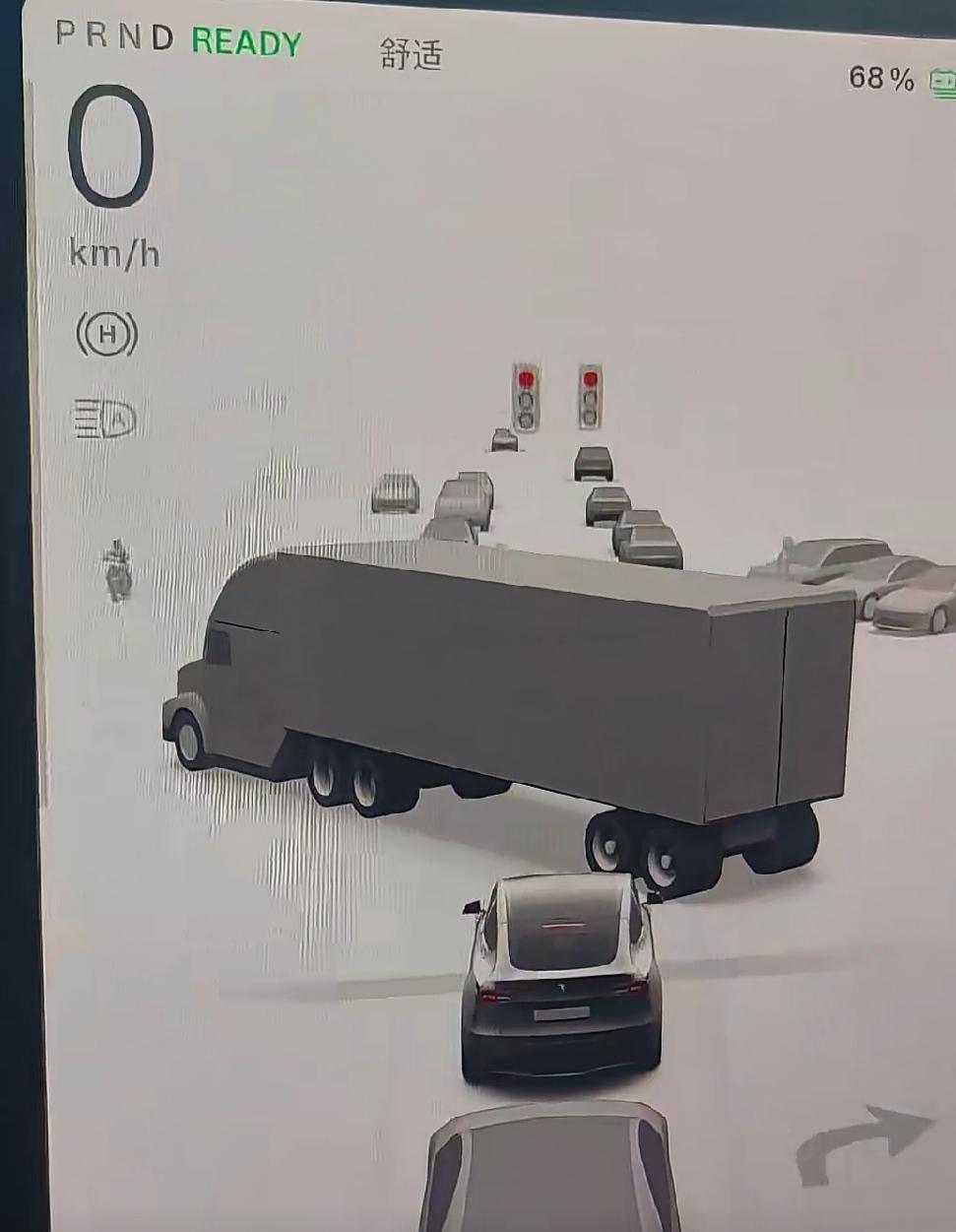 特斯拉的这个建模不行呀，把中国的三轮车直接给识别成了大卡车！怪不得特斯拉的F