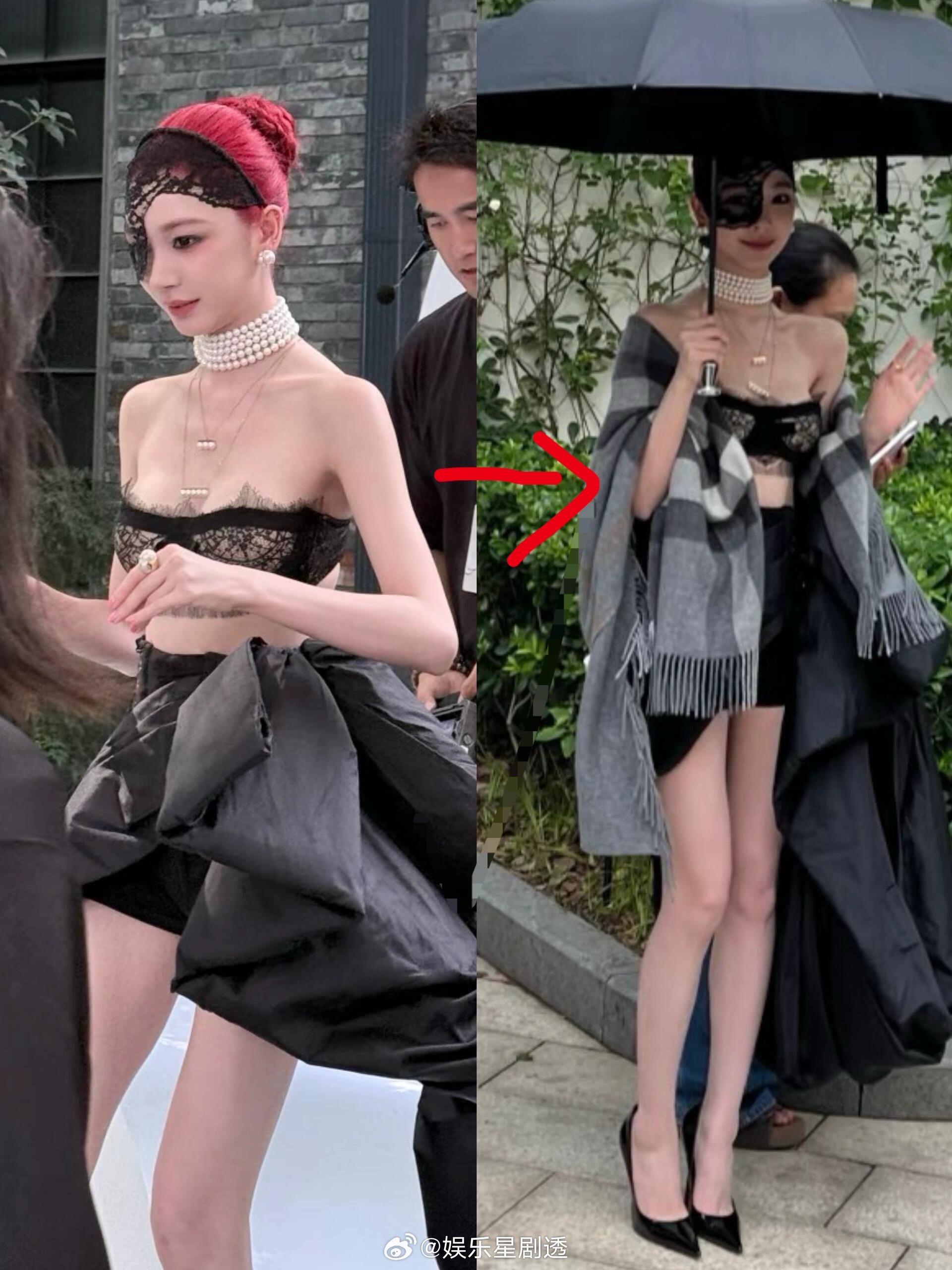 易梦玲这个造型当网红的话还是不错的，但是当明星的话就显得不太得体感觉​​​