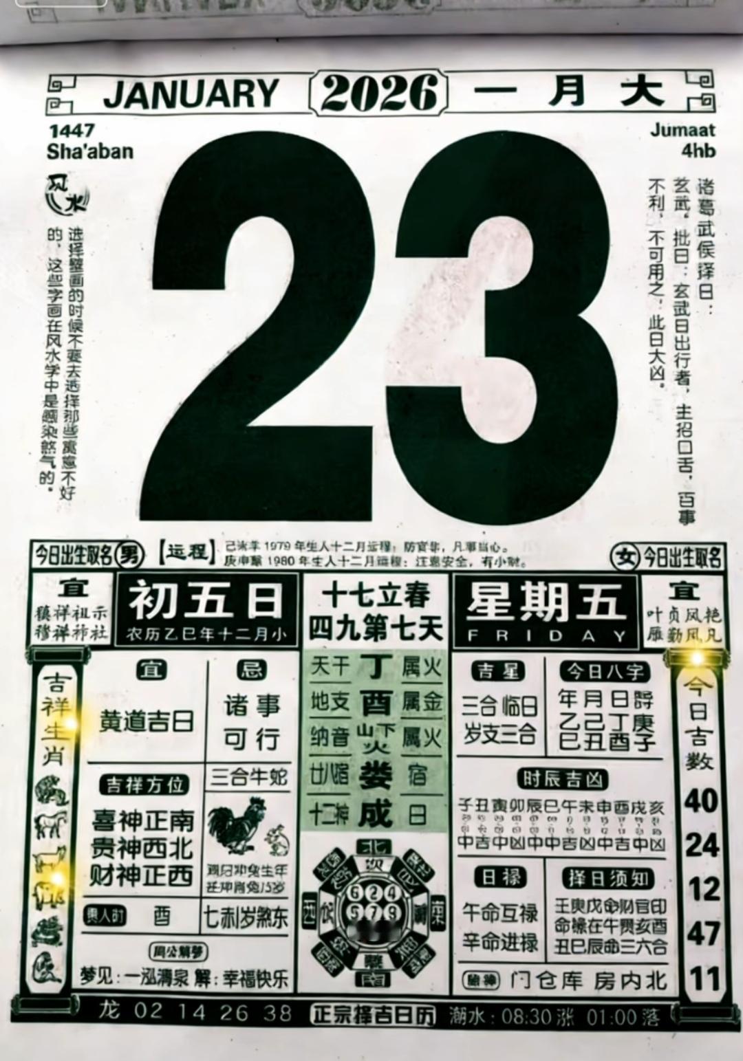 明日1月23日，属兔的官人啊，腊月初五这天可得特别当心。老话讲“岁破大耗，诸事