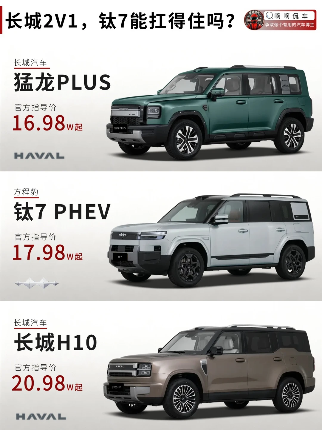 🚗长城2V1，钛7能扛得住吗？
